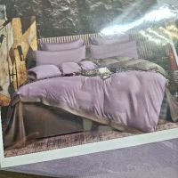 Двуцветни спални комплекти от памучен сатен 6 части, снимка 5 - Спално бельо - 45753509