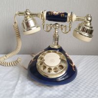 Античен телефон порцелан, снимка 5 - Антикварни и старинни предмети - 45296267