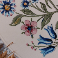 Порцеланов поднос с прекрасни ръчно рисувани цветя, снимка 2 - Декорация за дома - 45026666