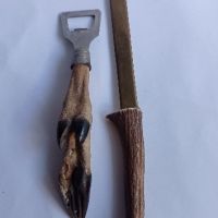 Нож и отварачка от еленови рога, снимка 3 - Декорация за дома - 45494712