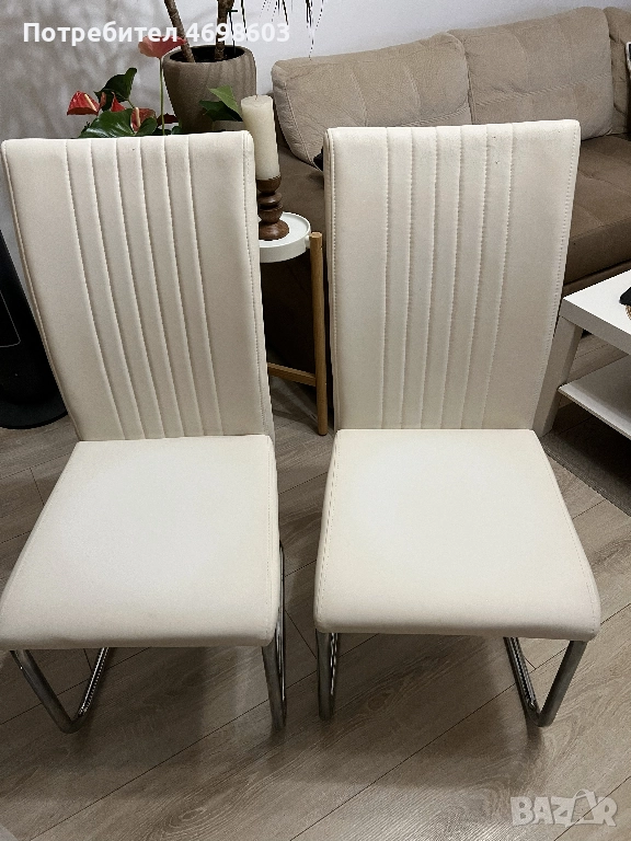 Кухненски столове, еко кожа, 6 бр., снимка 1