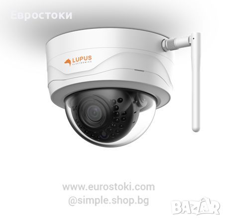 Камера за наблюдение Lupus LE204 WLAN IP, куполна камера за външно наблюдение, SD запис, снимка 1