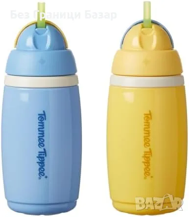 Нова Tommee Tippee 2 броя неразливаща се чаша със сламка, 266 мл, 12+ м, снимка 1