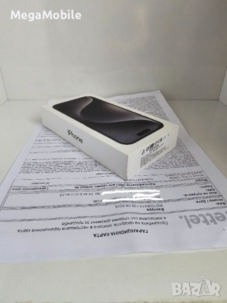 НОВ•iPhone 15 Pro 128GB Black Titanium, снимка 1