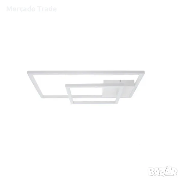 Декоративен LED плафон Mercado Trade, 25W, Бял с 2 регулируеми правоъгълника, снимка 1