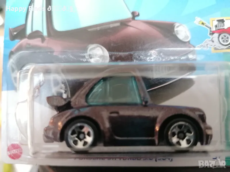 💕🧸Hot Wheels, Porsche 911 Turbo 3.6 Tooned, 1:64, Черна, снимка 1