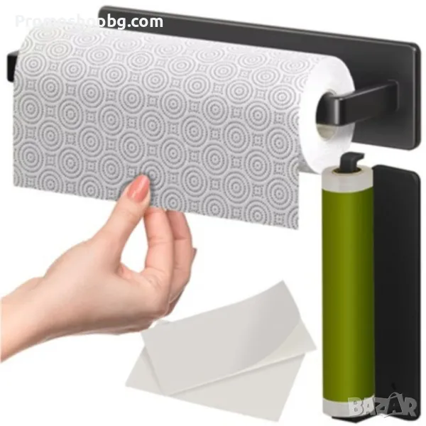 Поставка за кухненска хартия Ruhhy, черна, снимка 1