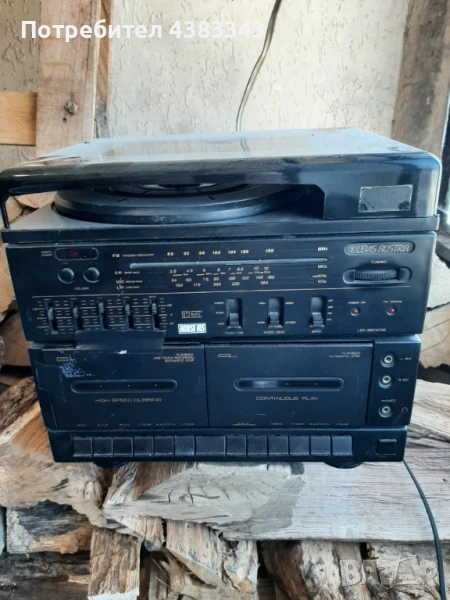 Аудио уредба,двукасетъчна с радио и грамофон, снимка 1