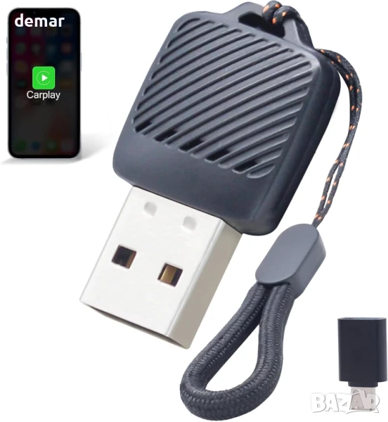 Безжичен CarPlay адаптер Aieloar за iPhone, безжичен Carplay адаптер с бърза връзка, снимка 1