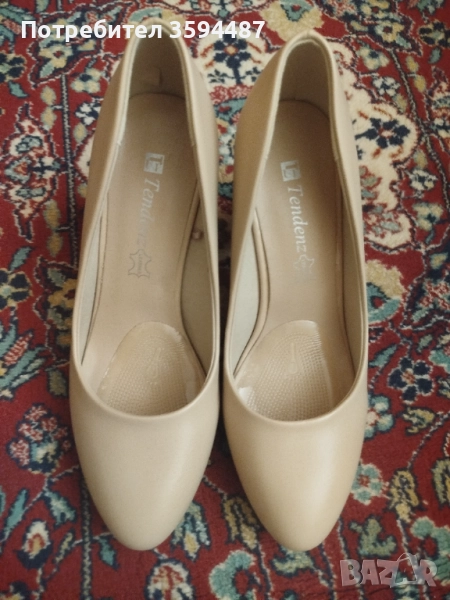 Елегантни бежови токчета, снимка 1