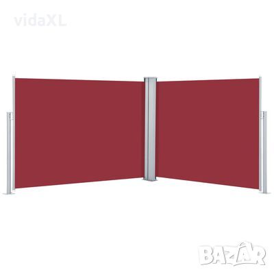 vidaXL Прибираща се странична тента, червена, 140x1000 см（SKU:48489, снимка 1