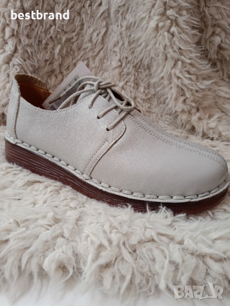 Дамски обувки от естествена кожа,с връзки,код 96/75, снимка 1