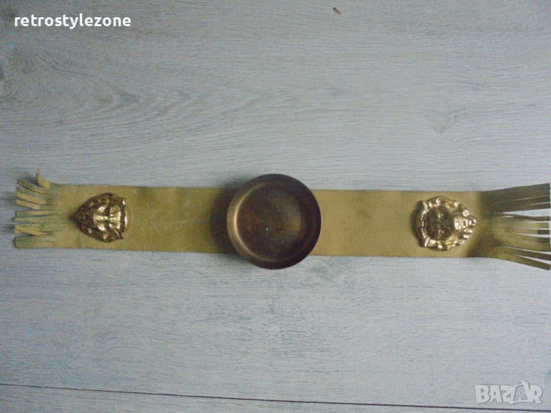 № 8112 Винтидж кожен пепелник за подлакътник , снимка 1