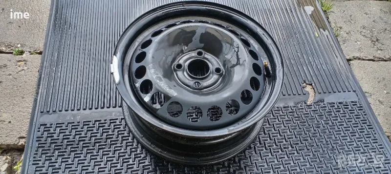 1бр. нова железна джанта 6J15 ET39. 4x100мм. Свалена от Opel Meriva. Става и на Corsa, Astra и др., снимка 1