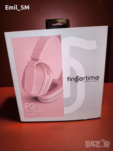 Стерео блутуут слушалки модел: Fingertime P2 с вход за карта памет и микрофон, снимка 1