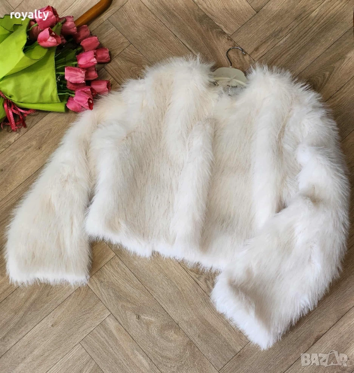 Дамско Бяло Палто , снимка 1