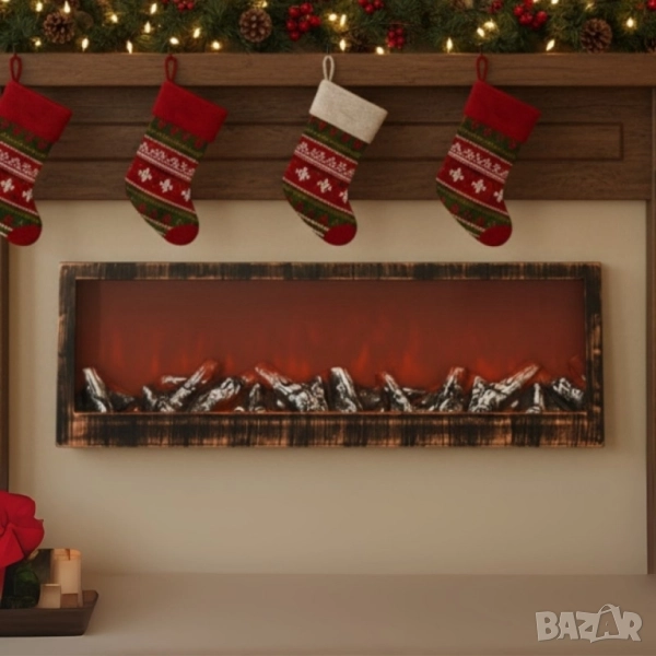 Изкуствена LED камина 24'' – уют и пламък без дим и поддръжка, снимка 1