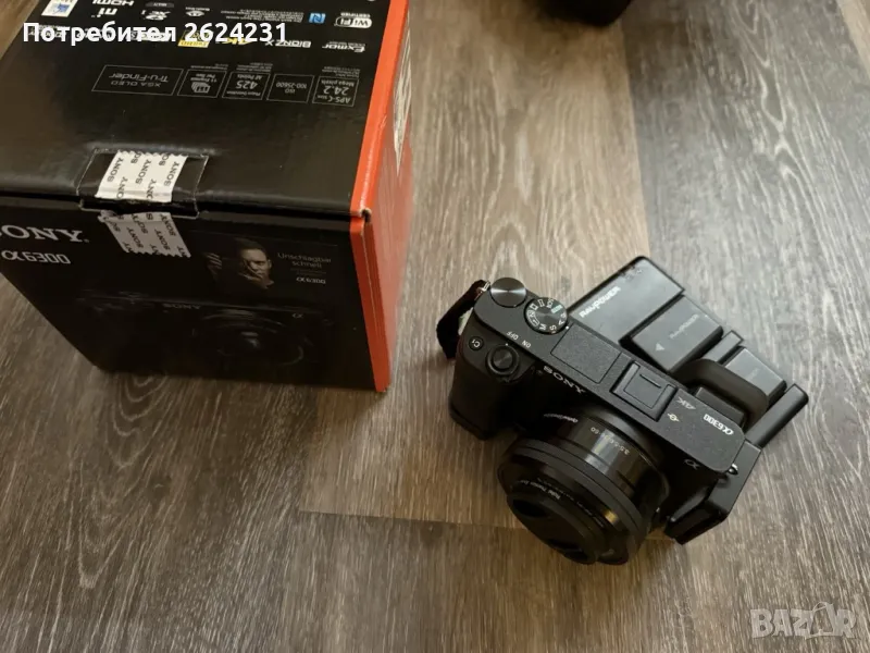 Sony Alpha 6300+обективи sony 16-50 +sony 55-210 +допълнителни батерии, снимка 1