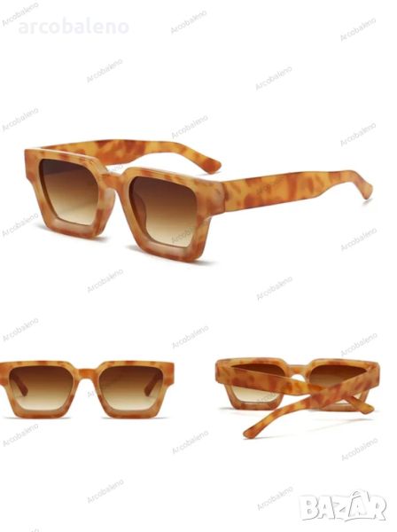 Модерни дамски слънчеви очила с дебела квадратна рамка, 13цвята , снимка 1