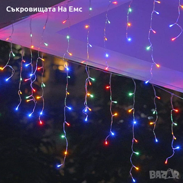 12метра Коледни Лампи Тип Завеса, Висящи Коледни Лампи, снимка 1