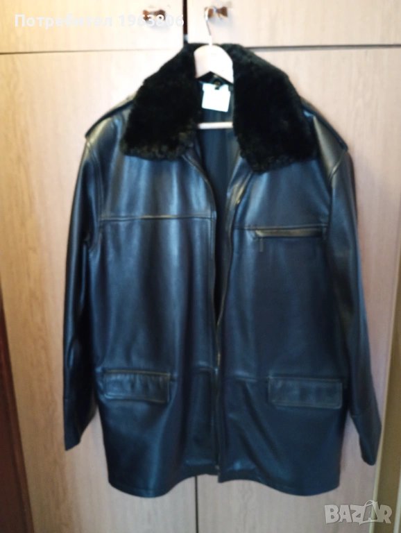 Мъжка кожена шуба, снимка 1