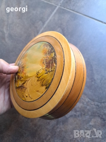 Дървена ръчноизрисувана кутия за бижута 28/2, снимка 5 - Декорация за дома - 51853647