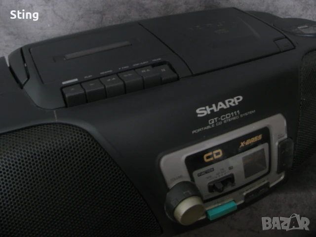 SHARP QT-CD 111 BOOMBOX Радиокасетофон CD от 80те Отличен, снимка 3 - Радиокасетофони, транзистори - 50506354