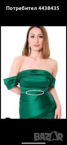 Къса сатенена рокля, снимка 2 - Рокли - 49832387