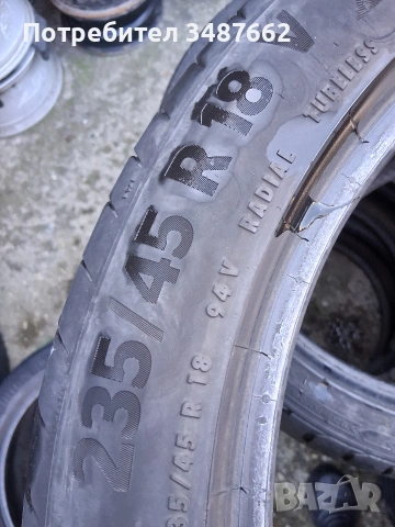 235 45 18 Континентал 4броя летни дот 2020г , снимка 5 - Гуми и джанти - 53837400