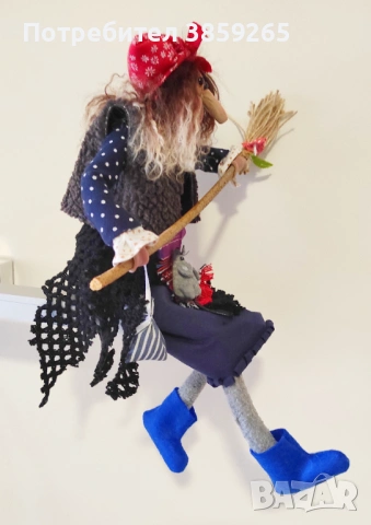 Кукла Баба Яга. Ръчно изработена., снимка 8 - Статуетки - 53005111