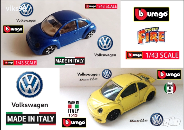Bburago VOLKSWAGEN New Beetle MADE IN ITALY 1:43