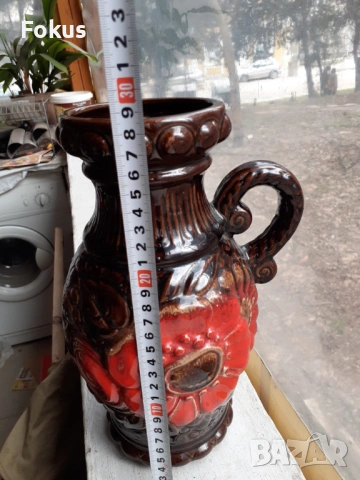 Страхотна голяма ваза кана немска керамика, снимка 7 - Антикварни и старинни предмети - 53389675