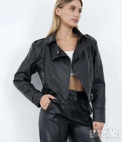 кожено яке , снимка 2 - Якета - 53576179