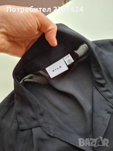 Черна дамска риза VILA, снимка 5 - Ризи - 53253152