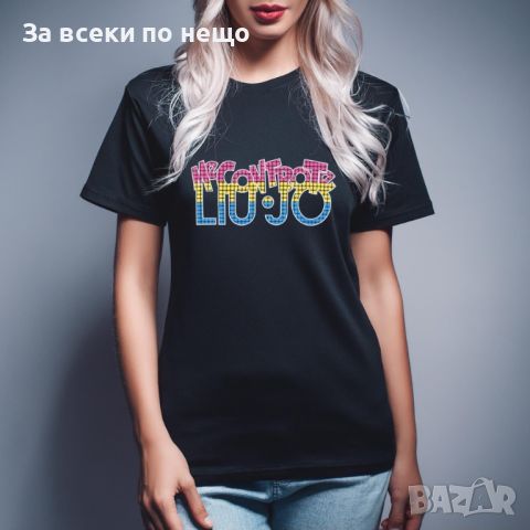 Дамска тениска Liu-Jo👚 Дамска блуза с къс ръкав - Различни цветове и модели  Код LFS3, снимка 4 - Тениски - 46774879