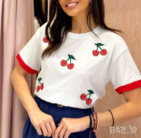 памучни дамски тениски , снимка 10 - Тениски - 50626751