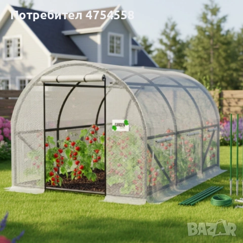 Компактна бяла оранжерия , снимка 3 - Оранжерии - 53821252