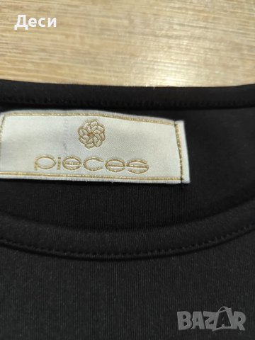 черна блузка с тюлени ръкави, снимка 5 - Блузи с дълъг ръкав и пуловери - 49798819