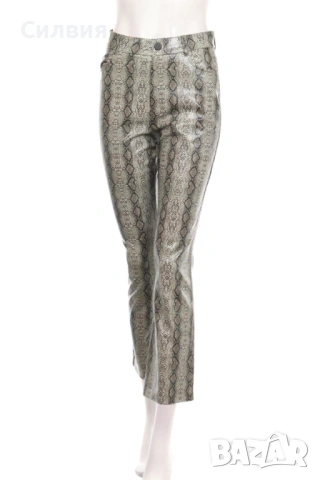 Нов дамски кожен змийски панталон "Зара" / "Zara", змийски принт, размер S