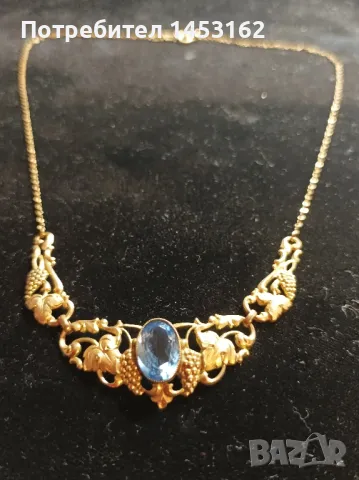Старинен накит със син кристал дубле