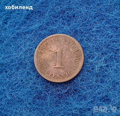 1 пфенинг Германия 1900