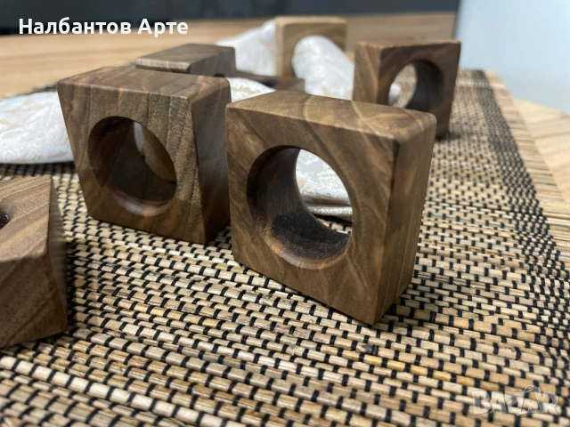 Дървени пръстени за салфетки , снимка 5 - Декорация за дома - 53859899