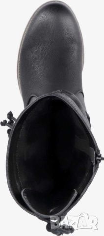 Дамски ботуши от еко кожа с цип Rieker, Подсилена пета, Черни, 40, снимка 4 - Дамски ботуши - 45718899