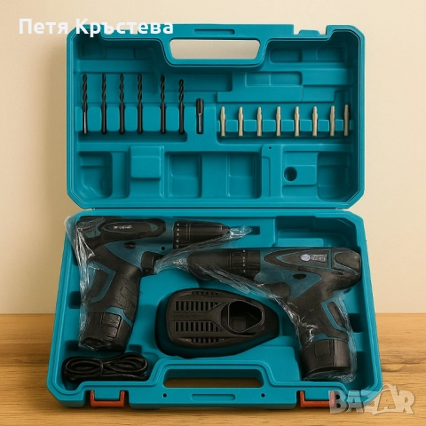 Акумулаторен винтоверт и ударна бормашина IF Tools CD11 – комплект с 2 батерии и куфар, снимка 2 - Винтоверти - 52267958