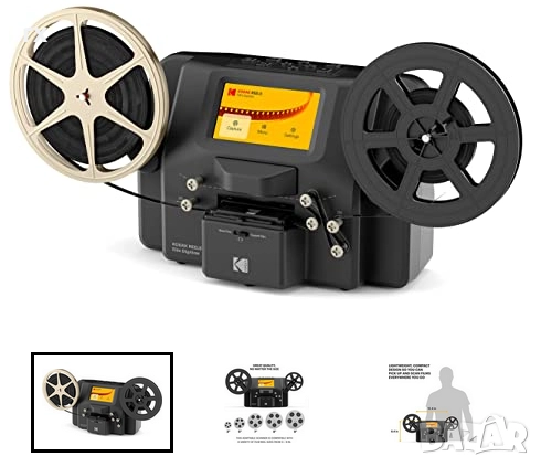 KODAK REELS 8mm Филмов дигитайзер Цифров скенер, снимка 2 - Чанти, стативи, аксесоари - 52452426