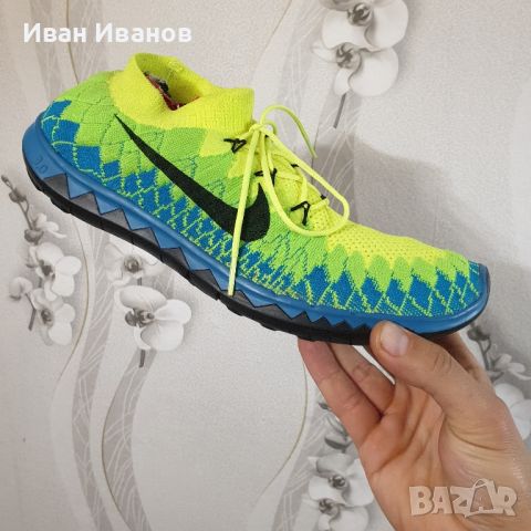 маратонки  Nike Free 3.0 Flyknit 'Volt' номер 45.5-46, снимка 11 - Маратонки - 40186571