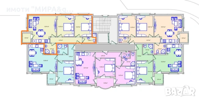 Тристаен апартамент в Широк Център,гр.Хасково