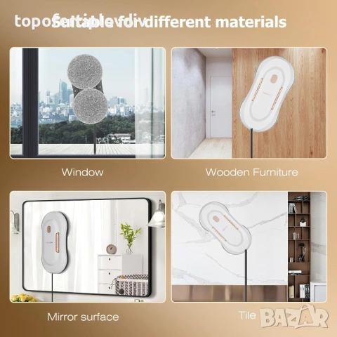 Робот за прозорци CHOVERY window cleaning robot,Гаранция, снимка 4 - Прахосмукачки - 53721554