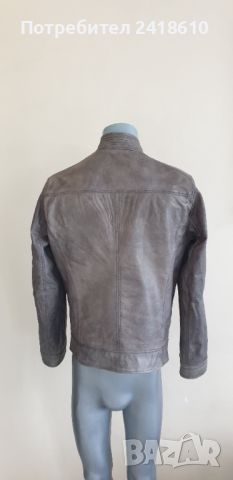 Hugo Boss Jips4 Leather Jacket Mens Size 50/L ОРИГИНАЛ! Ест. кожа!, снимка 7 - Якета - 45623960
