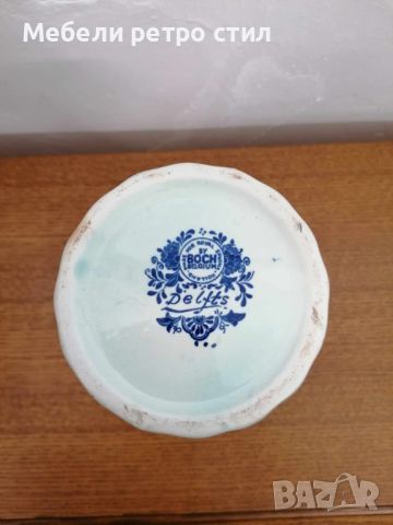 DELFT ваза за цветя с ярки сини тонове от BOCH ROYAL SPHINX HOLLAND. , снимка 5 - Вази - 46294408